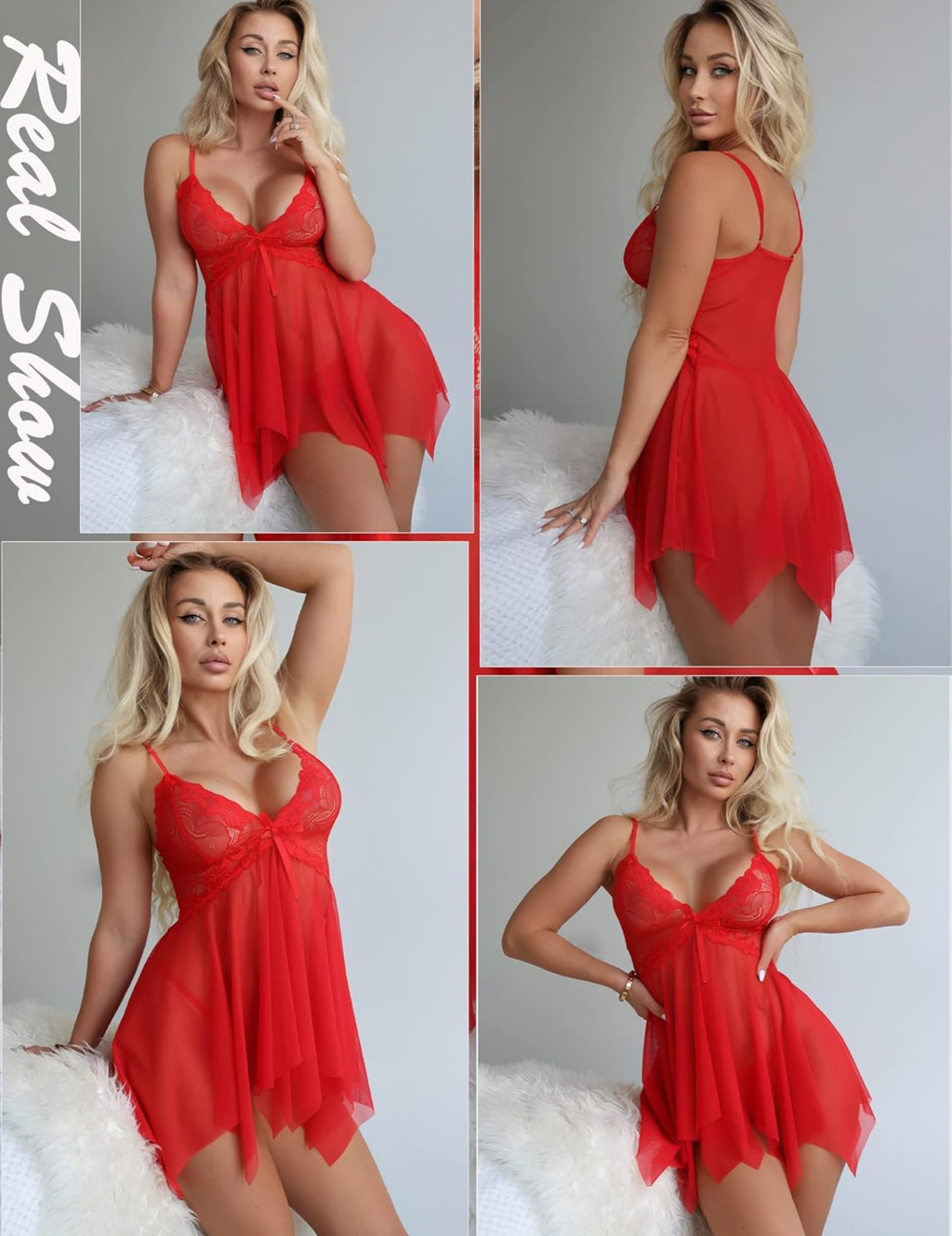 Women Babydoll Lace Sleepwear Lingerie | Floral Teddy Sexy Night Dress for Women Honeymoon, Stylish Nightwear, Valentine Festival Dress, Bridal First Night, Hot Nighty