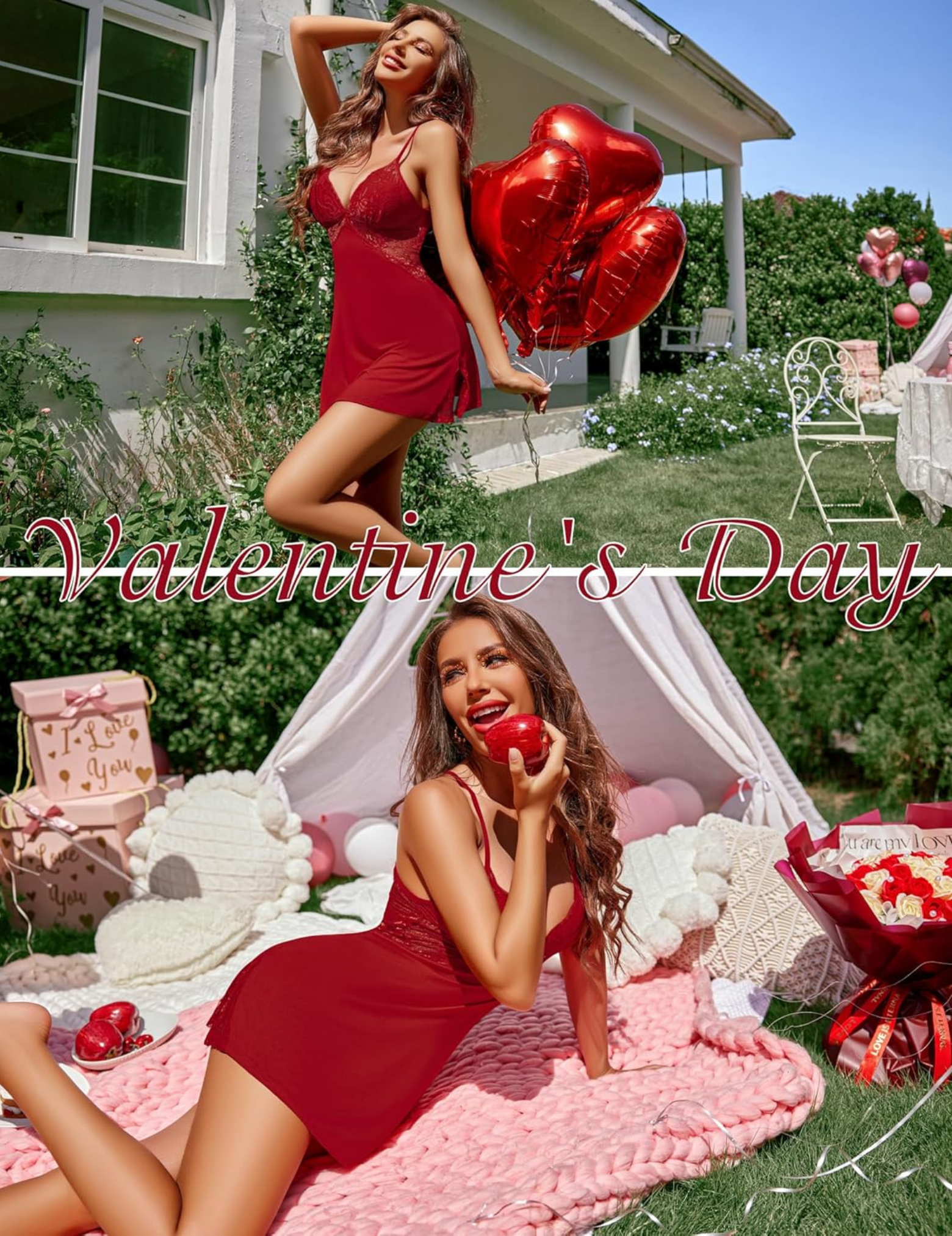 Women Babydoll Lace Chemise Sleepwear Lingerie Set with Panty | Sexy Night Dress for Women Honeymoon, Hot Nighty, Stylish Nightwear, Valentine Festival Dress, Bridal First Night Lingerie